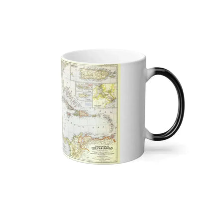 Central America - The Caribbean (1947) (Map) Color Changing Mug 11oz - Go Mug Yourself