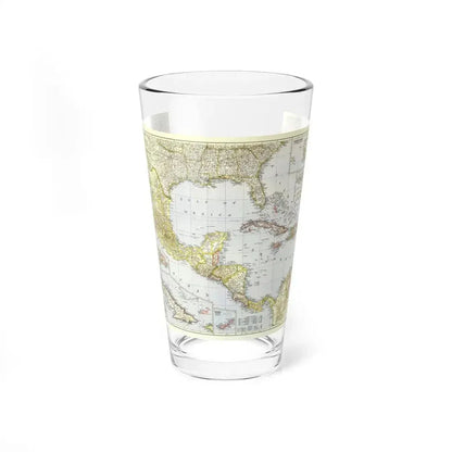Central America - The Caribbean (1947) (Map) Pint Glass 16oz 16oz - Go Mug Yourself
