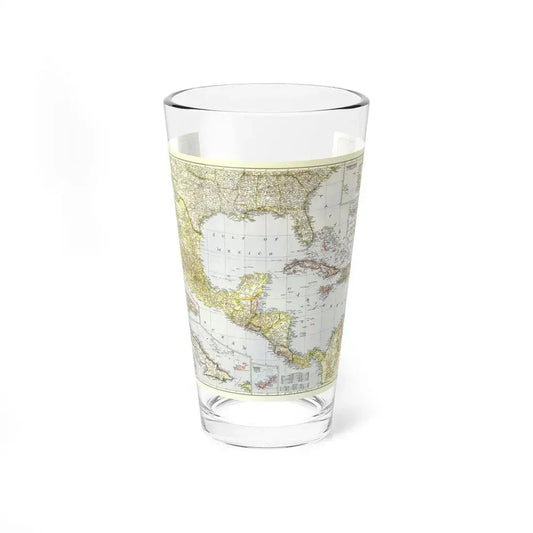 Central America - The Caribbean (1947) (Map) Pint Glass 16oz 16oz - Go Mug Yourself