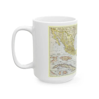 Central America - The Caribbean (1947) (Map) White Coffee Mug - Go Mug Yourself