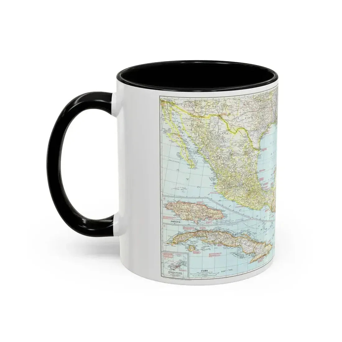 Central America & West Indies (1939) (Map) Accent Coffee Mug - Go Mug Yourself