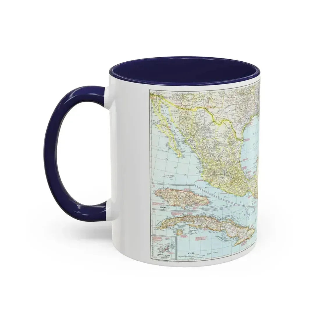 Central America & West Indies (1939) (Map) Accent Coffee Mug - Go Mug Yourself