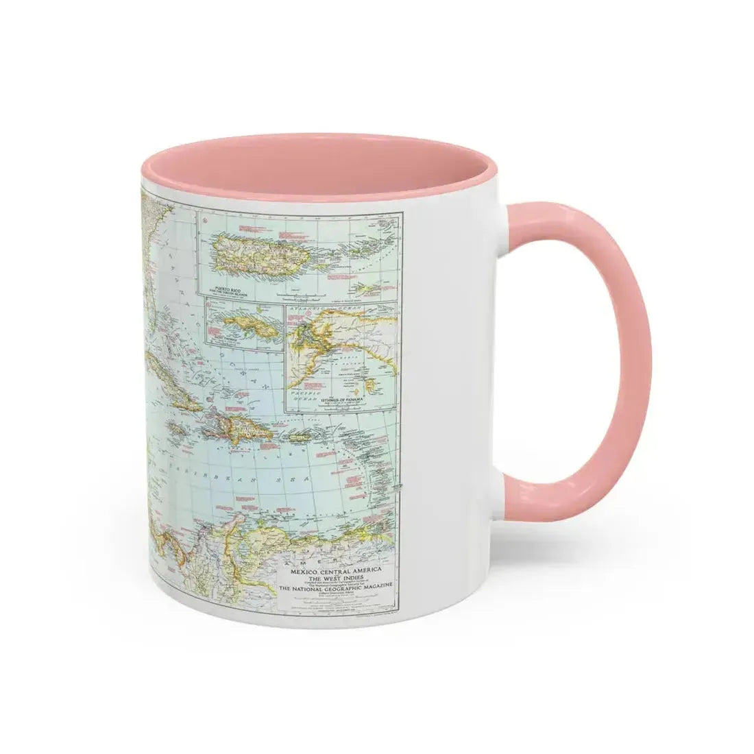 Central America & West Indies (1939) (Map) Accent Coffee Mug - Go Mug Yourself