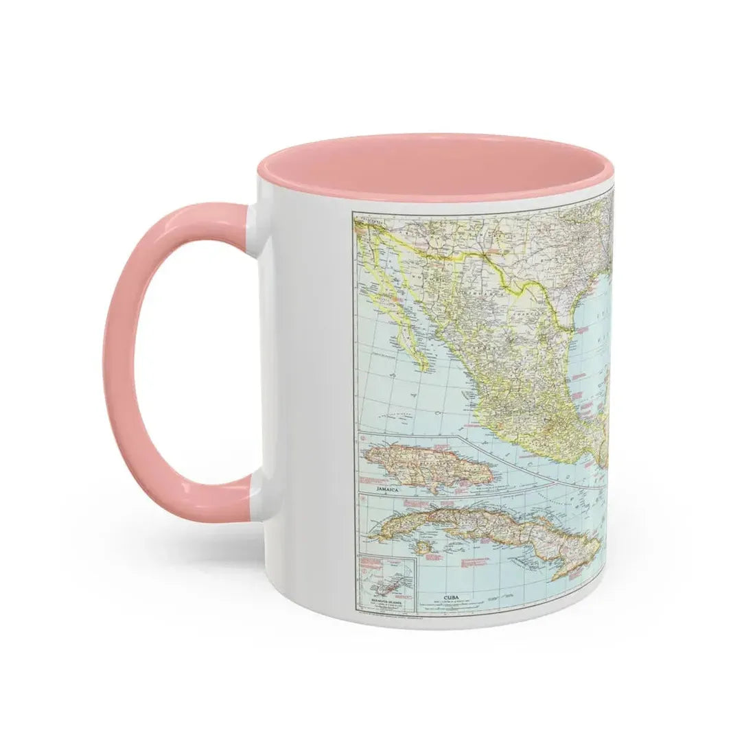 Central America & West Indies (1939) (Map) Accent Coffee Mug - Go Mug Yourself