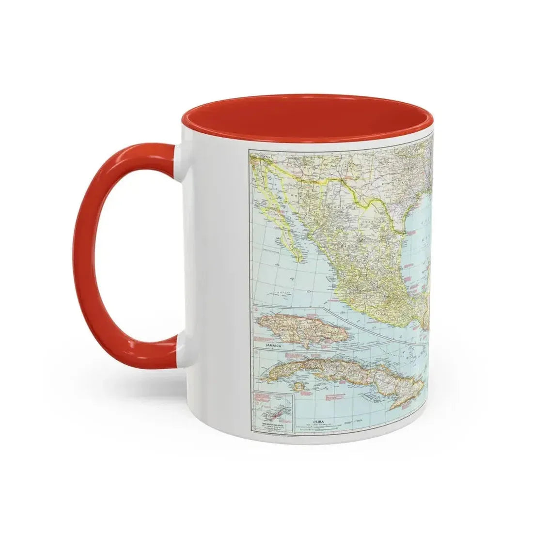 Central America & West Indies (1939) (Map) Accent Coffee Mug - Go Mug Yourself