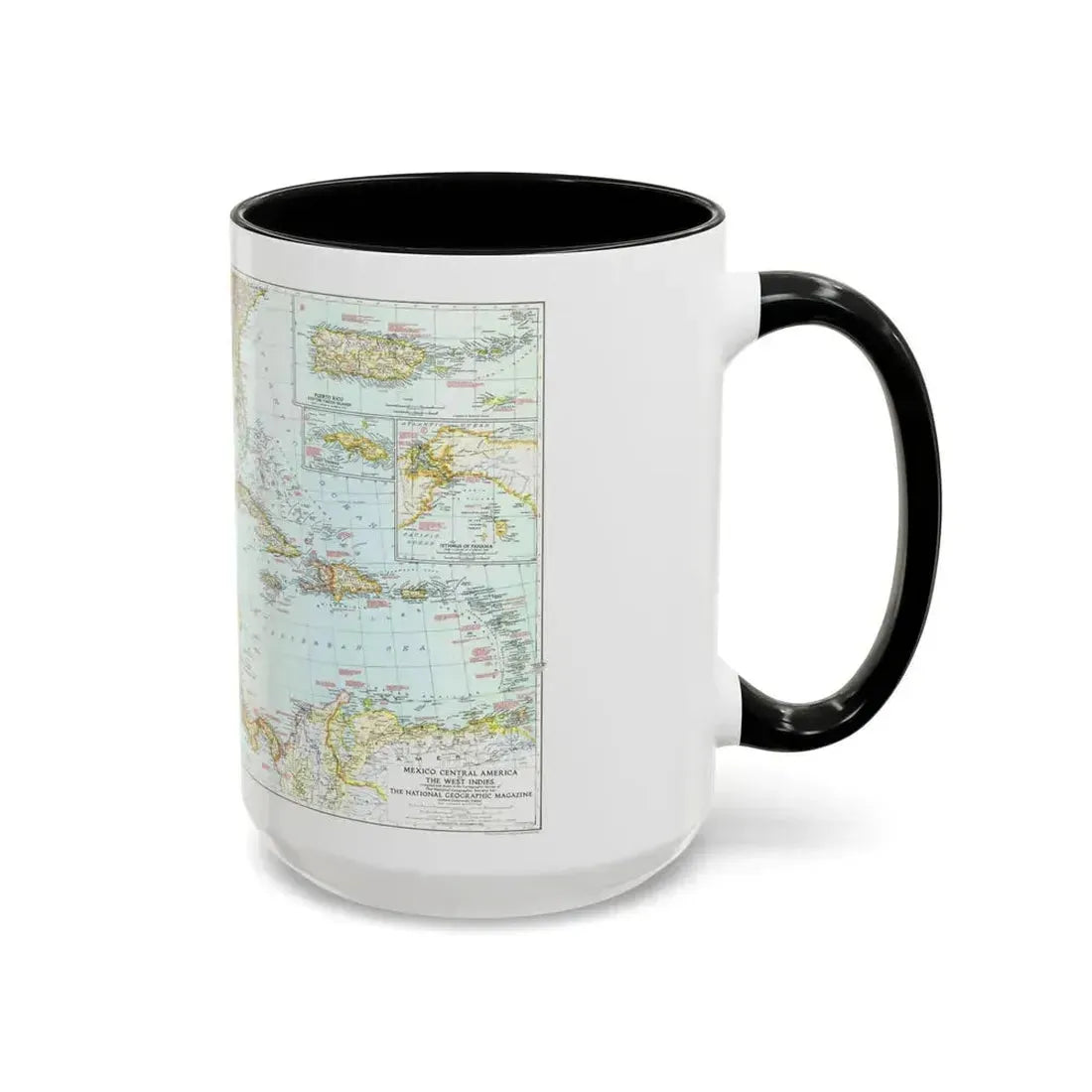 Central America & West Indies (1939) (Map) Accent Coffee Mug - Go Mug Yourself