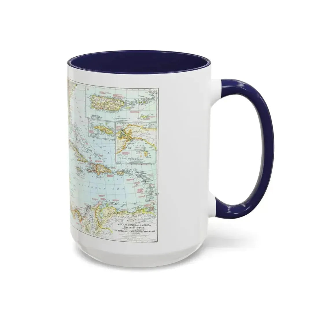 Central America & West Indies (1939) (Map) Accent Coffee Mug - Go Mug Yourself