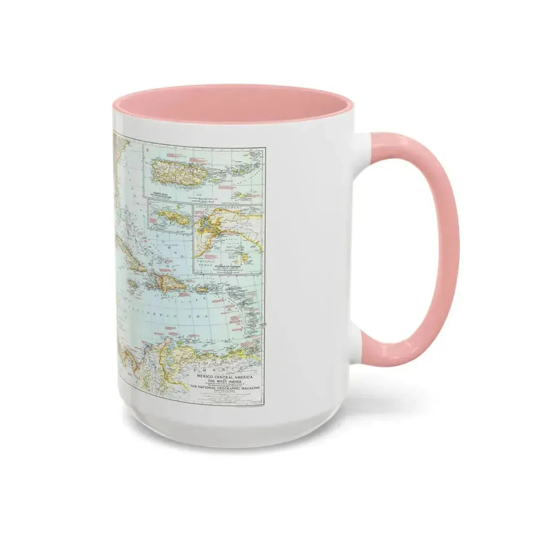 Central America & West Indies (1939) (Map) Accent Coffee Mug - Go Mug Yourself