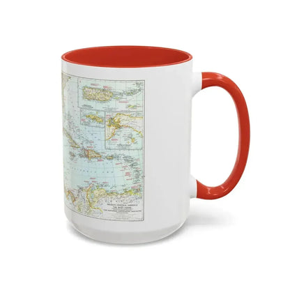 Central America & West Indies (1939) (Map) Accent Coffee Mug - Go Mug Yourself
