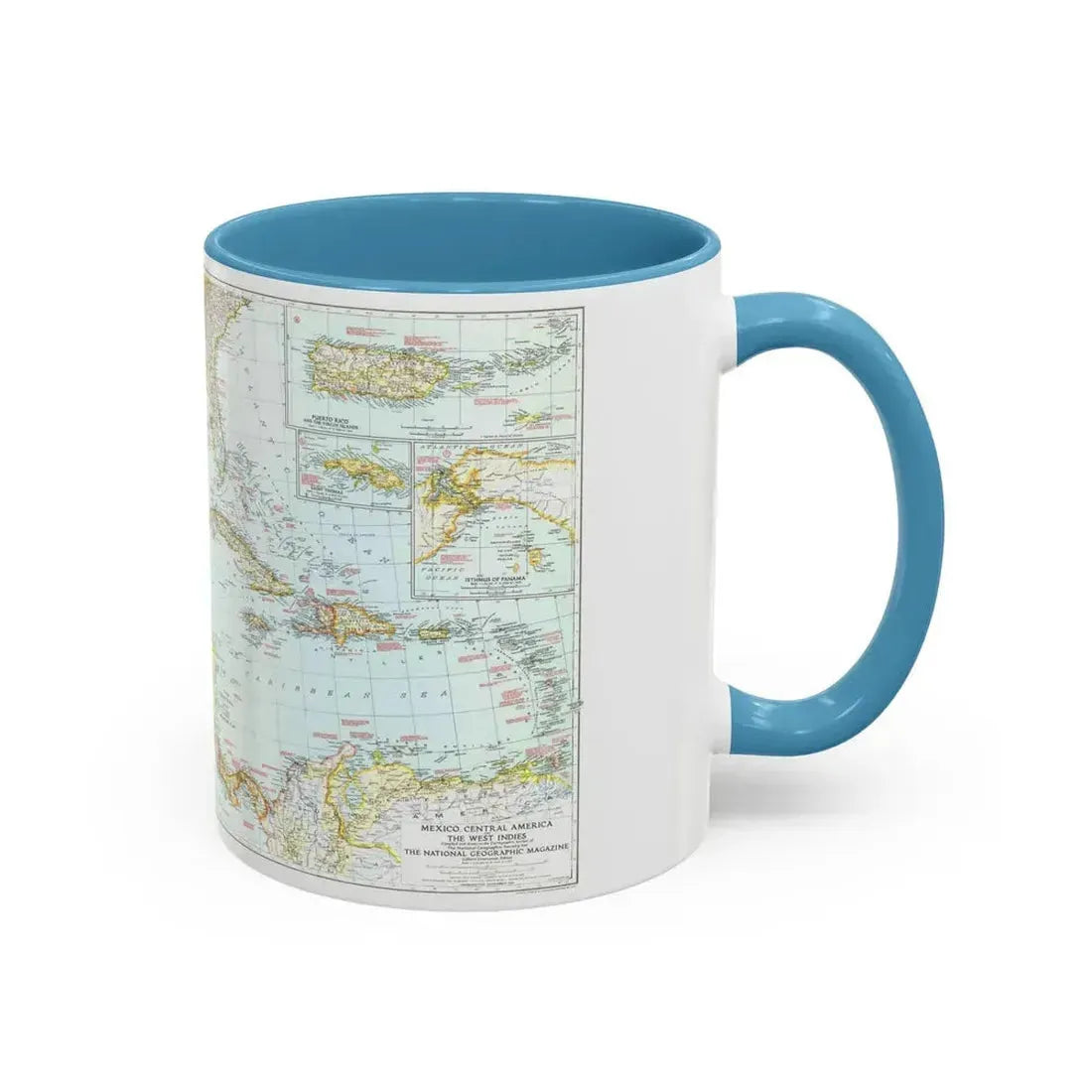 Central America & West Indies (1939) (Map) Accent Coffee Mug - Go Mug Yourself