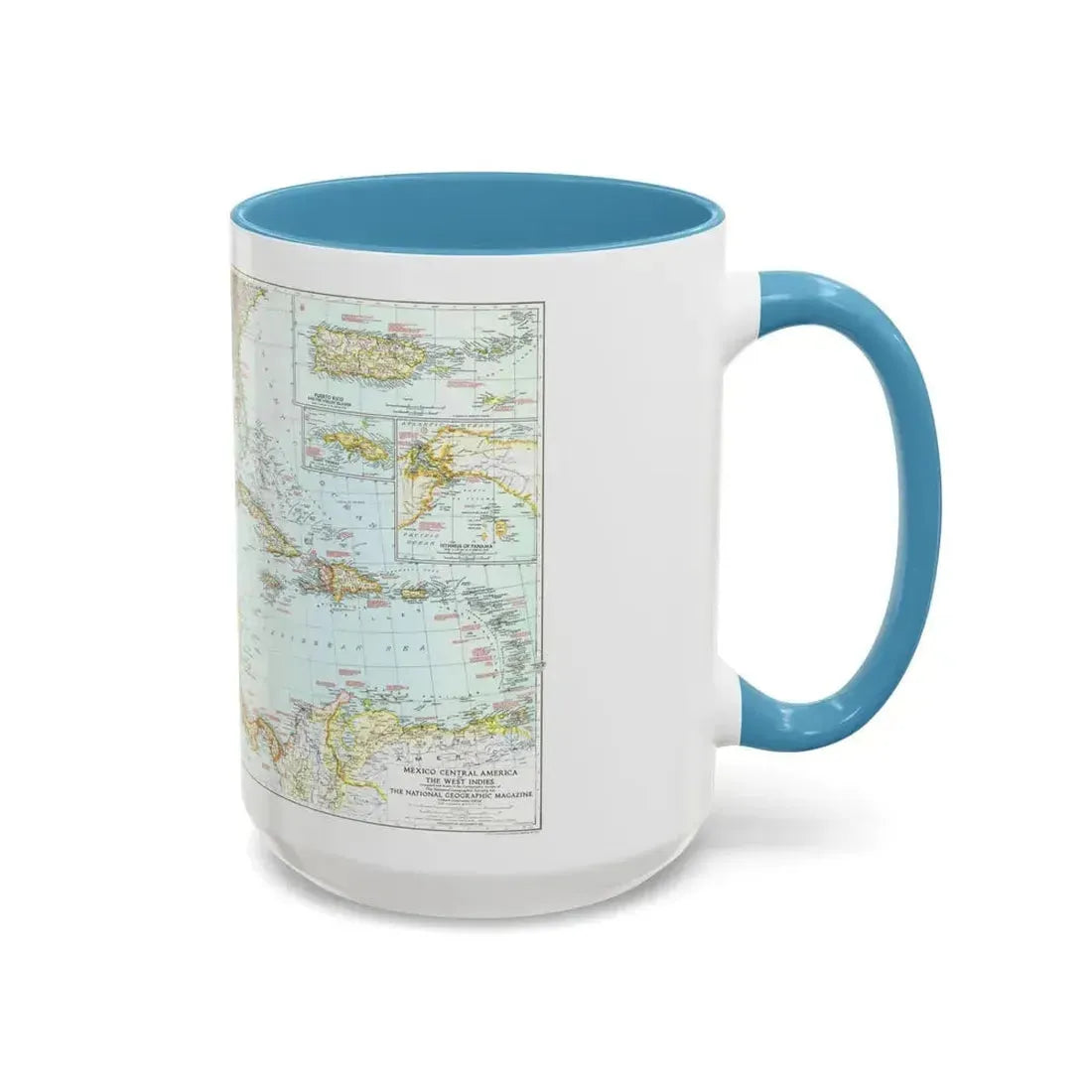 Central America & West Indies (1939) (Map) Accent Coffee Mug - Go Mug Yourself