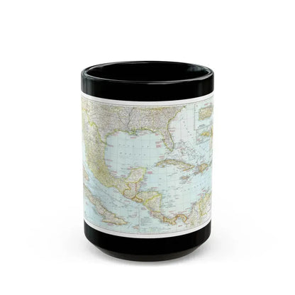 Central America & West Indies (1939) (Map) Black Coffee Mug 15oz - Go Mug Yourself