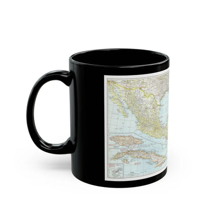 Central America & West Indies (1939) (Map) Black Coffee Mug-Go Mug Yourself