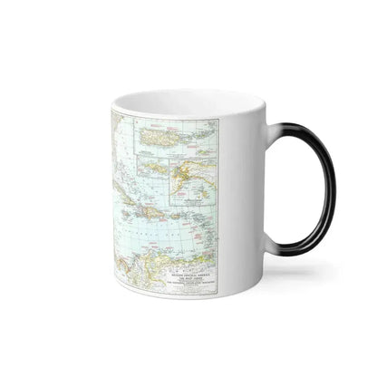 Central America & West Indies (1939) (Map) Color Changing Mug 11oz - Go Mug Yourself