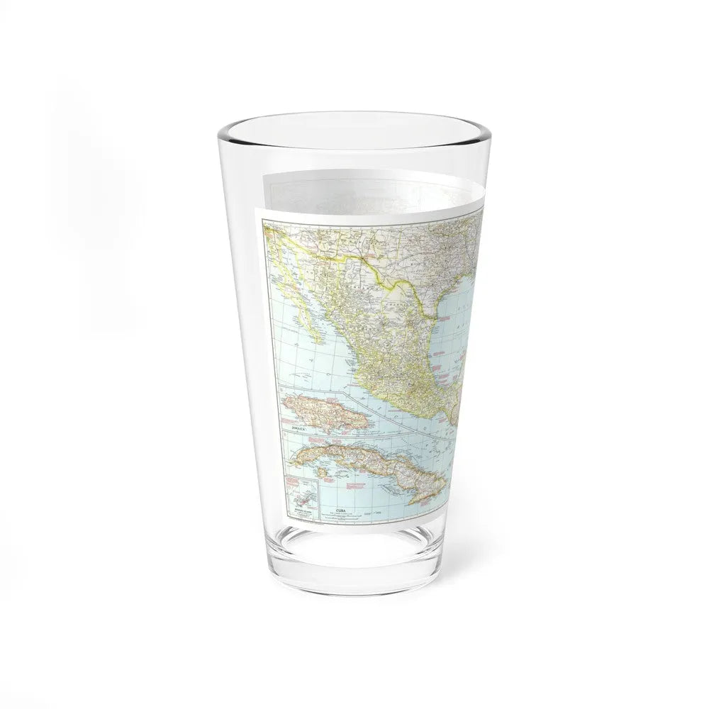 Central America & West Indies (1939) (Map) Pint Glass 16oz-Go Mug Yourself