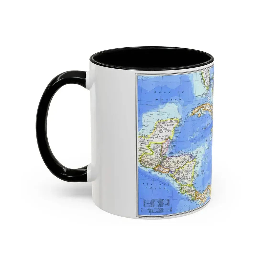 Central America & West Indies(1981) (Map) Accent Coffee Mug - Go Mug Yourself