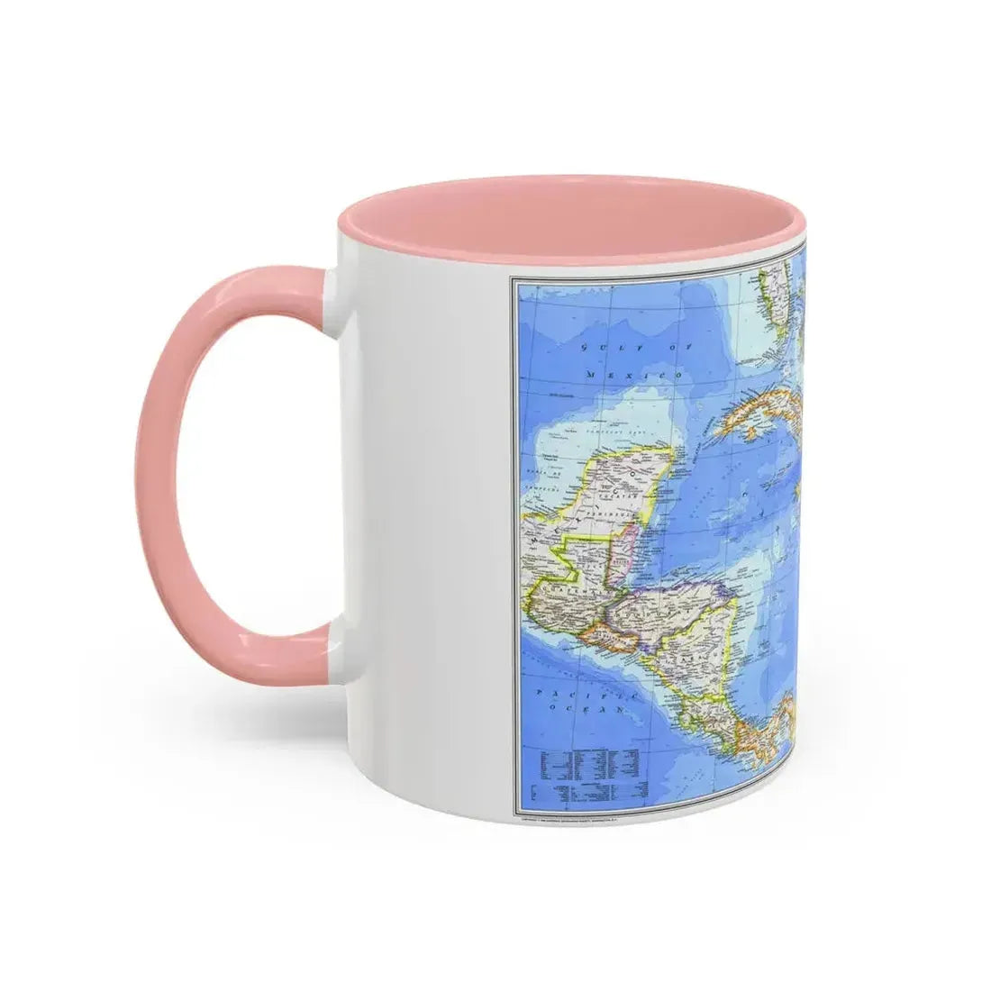 Central America & West Indies(1981) (Map) Accent Coffee Mug - Go Mug Yourself