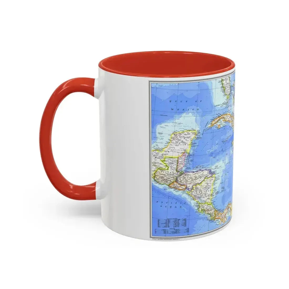 Central America & West Indies(1981) (Map) Accent Coffee Mug - Go Mug Yourself