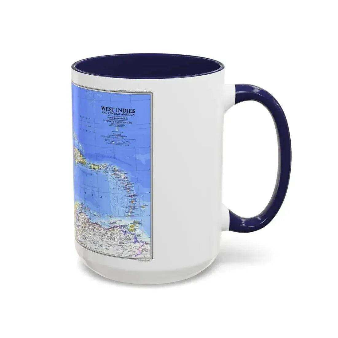 Central America & West Indies(1981) (Map) Accent Coffee Mug - Go Mug Yourself