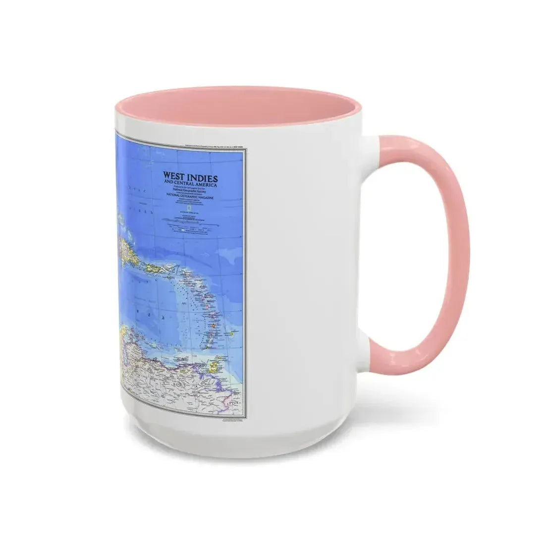 Central America & West Indies(1981) (Map) Accent Coffee Mug - Go Mug Yourself