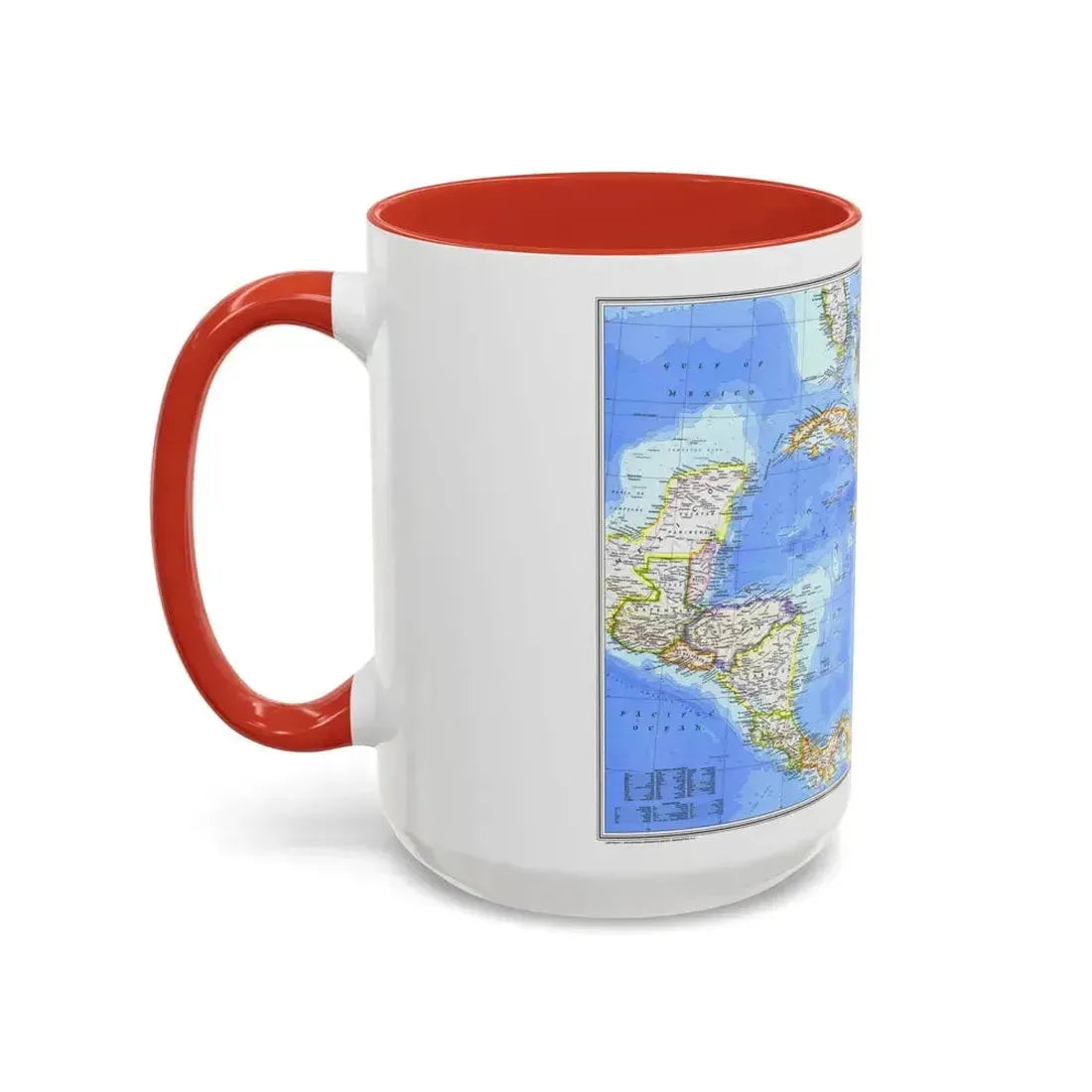 Central America & West Indies(1981) (Map) Accent Coffee Mug - Go Mug Yourself