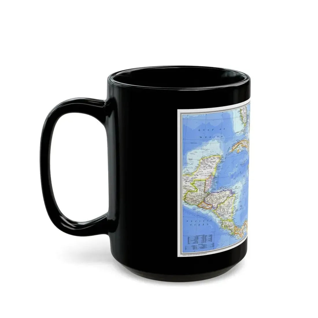 Central America & West Indies(1981) (Map) Black Coffee Mug - Go Mug Yourself