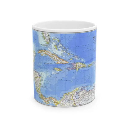 Central America & West Indies(1981) (Map) White Coffee Mug 11oz - Go Mug Yourself