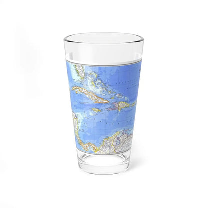 Central America & West Indies(1981) (Map) Pint Glass 16oz-16oz-Go Mug Yourself