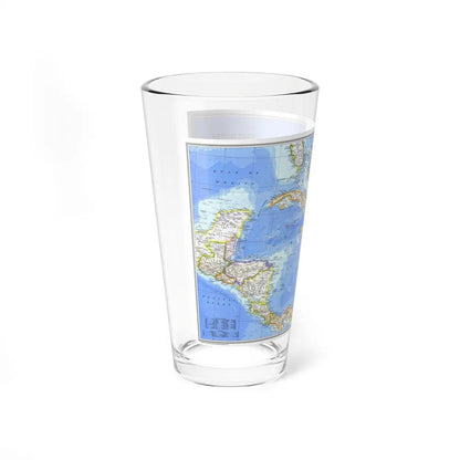 Central America & West Indies(1981) (Map) Pint Glass 16oz-Go Mug Yourself