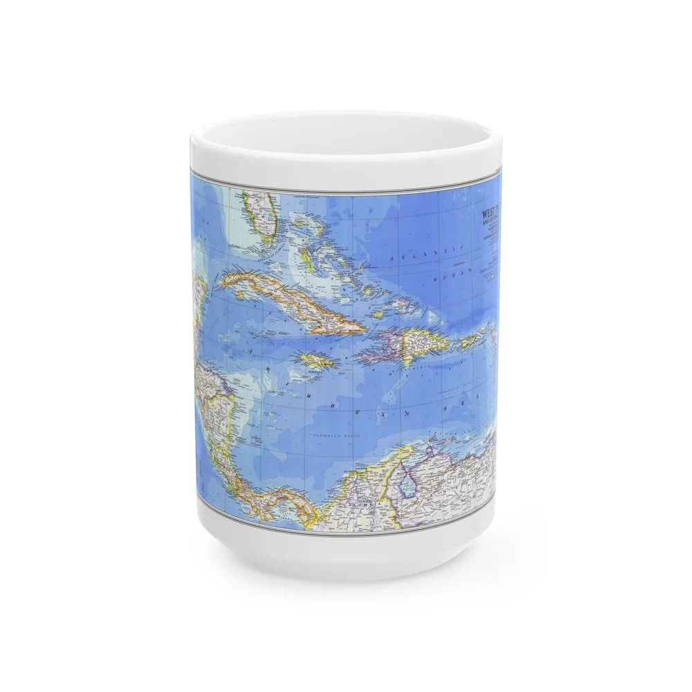 Central America & West Indies(1981) (Map) White Coffee Mug-15oz-Go Mug Yourself