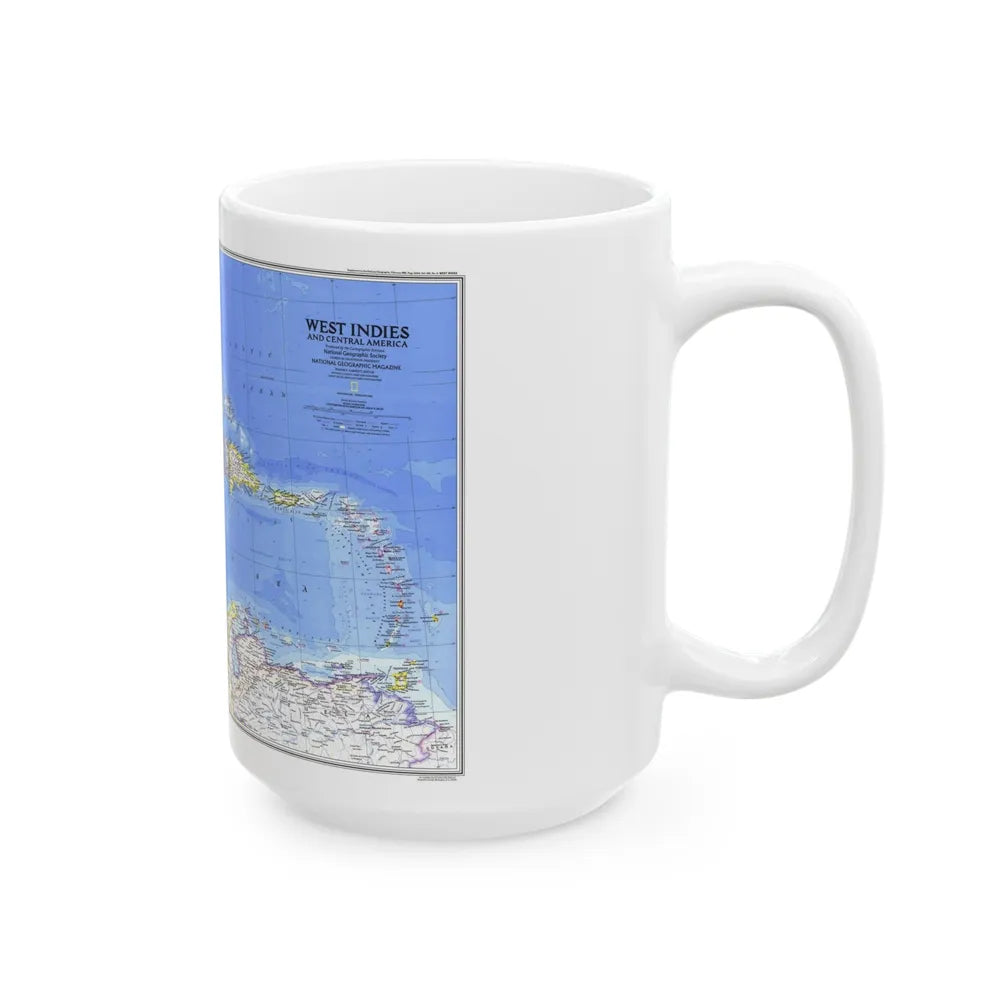 Central America & West Indies(1981) (Map) White Coffee Mug-Go Mug Yourself