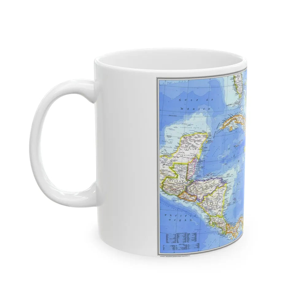 Central America & West Indies(1981) (Map) White Coffee Mug-Go Mug Yourself