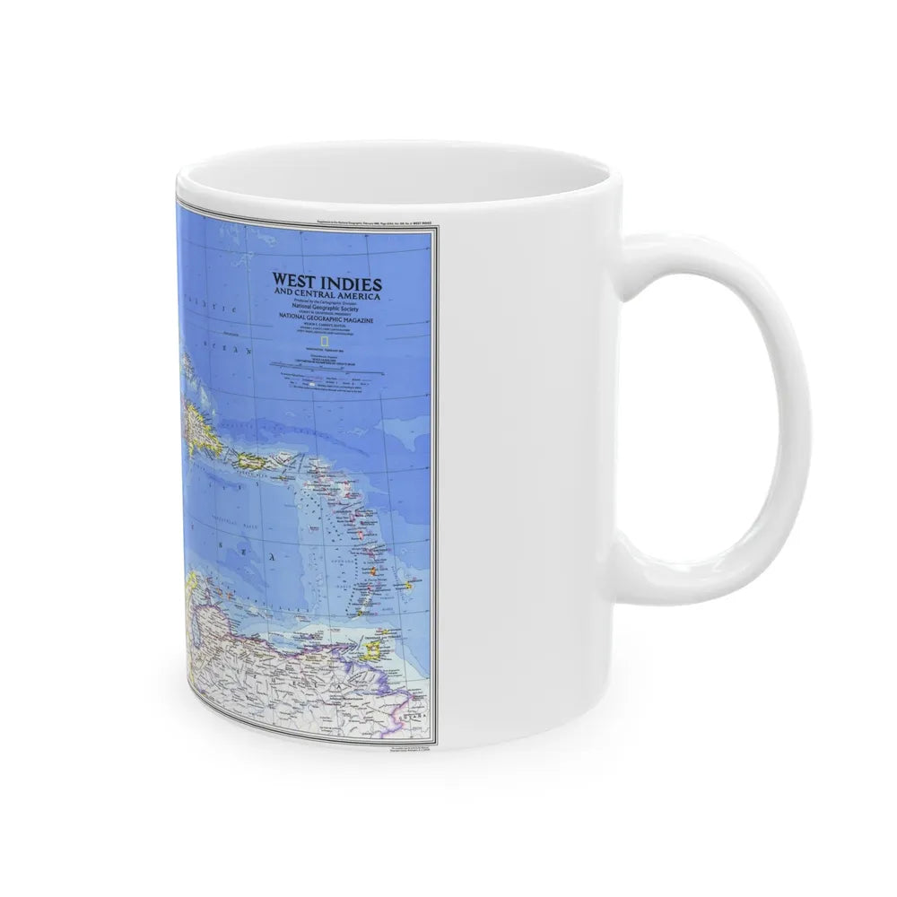 Central America & West Indies(1981) (Map) White Coffee Mug-Go Mug Yourself