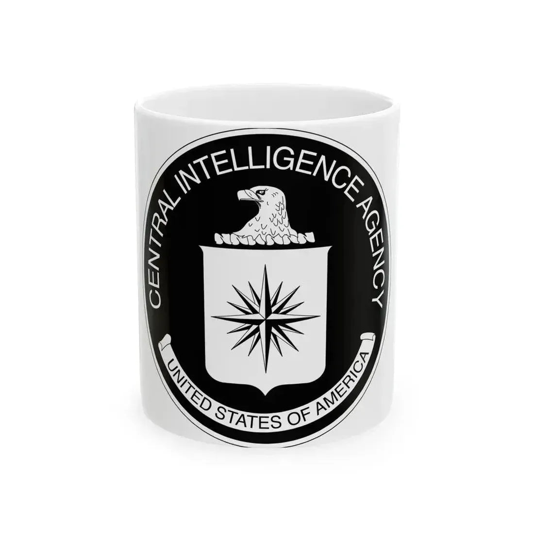 Central Intelligence Agency CIA BW - White Coffee Mug 11oz - Go Mug Yourself