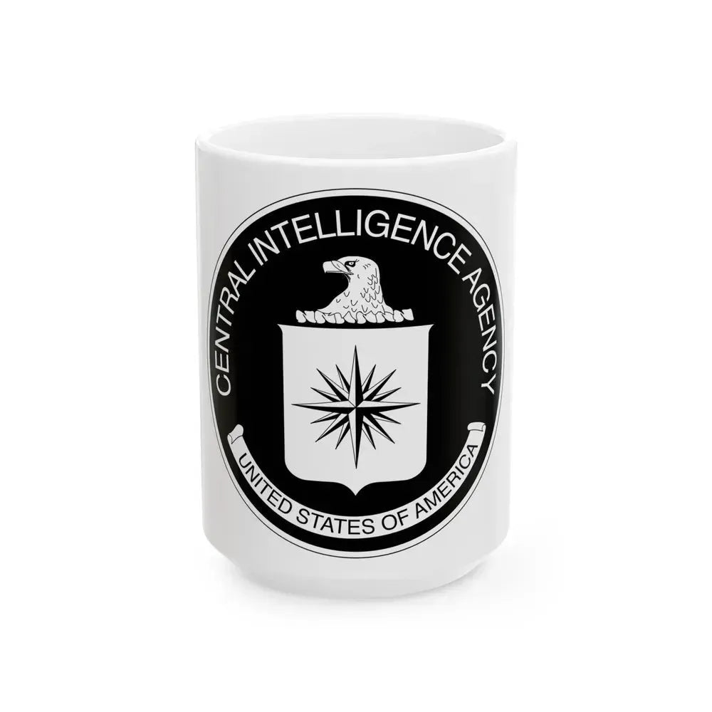 Central Intelligence Agency CIA BW - White Coffee Mug 15oz - Go Mug Yourself