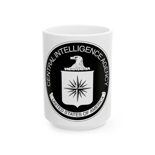 Central Intelligence Agency CIA BW - White Coffee Mug-15oz-Go Mug Yourself