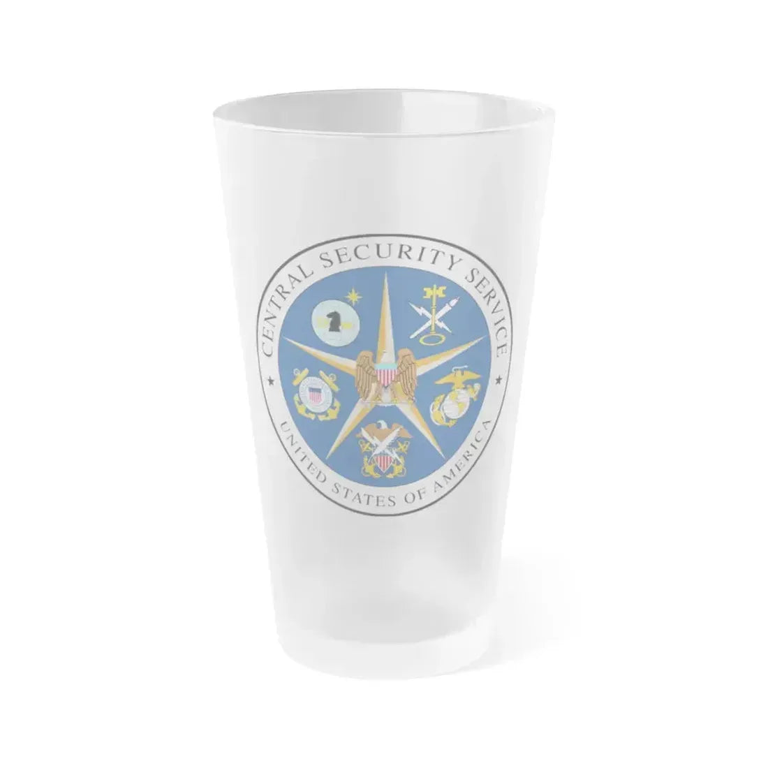 Central Security Service - Frosted Pint Glass 16oz 16oz Frosted - Go Mug Yourself