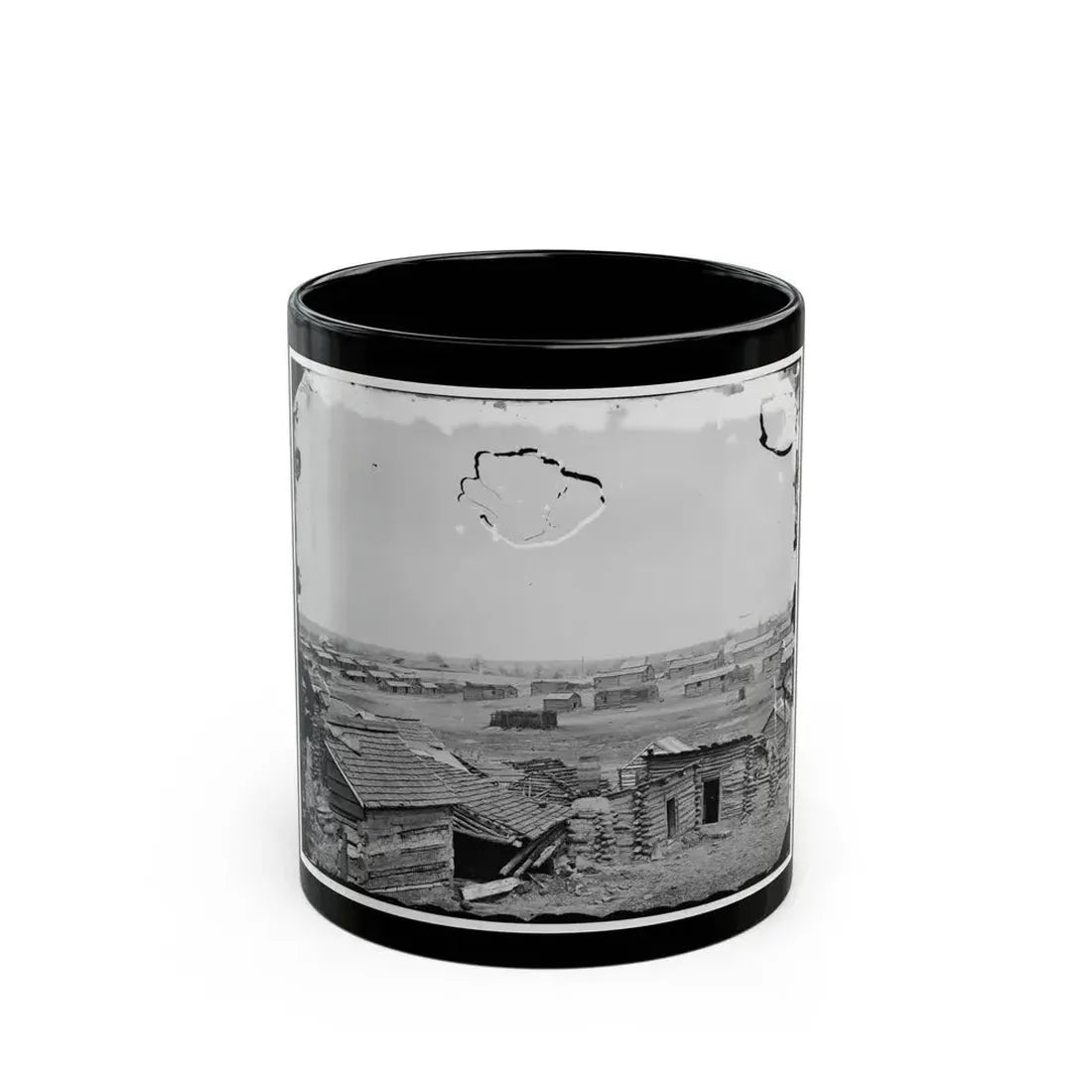 Centreville, Va. Confederate Winter Quarters, South View (U.S. Civil War) Black Coffee Mug 11oz - Go Mug Yourself