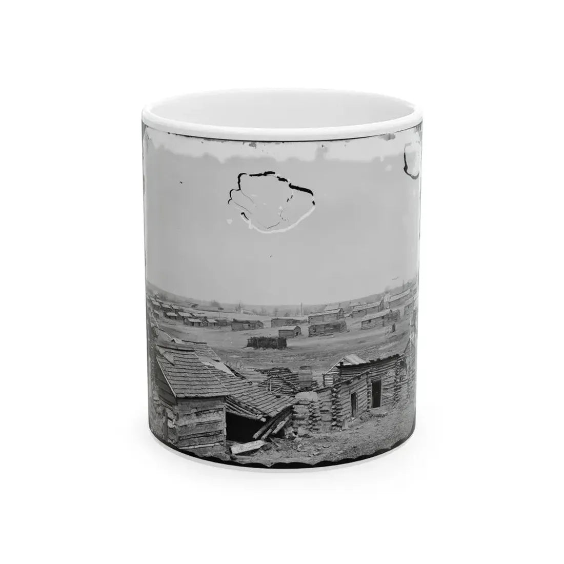 Centreville, Va. Confederate Winter Quarters, South View (U.S. Civil War) White Coffee Mug 11oz - Go Mug Yourself