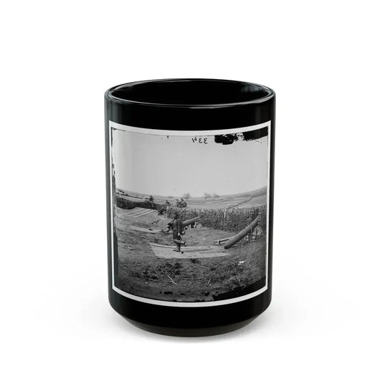 Centreville, Va. Fort On The Heights, With Quaker Guns (U.S. Civil War) Black Coffee Mug 15oz - Go Mug Yourself