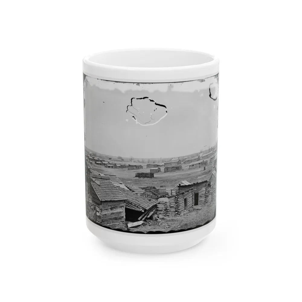 Centreville, Va. Confederate Winter Quarters, South View (U.S. Civil War) White Coffee Mug-15oz-Go Mug Yourself