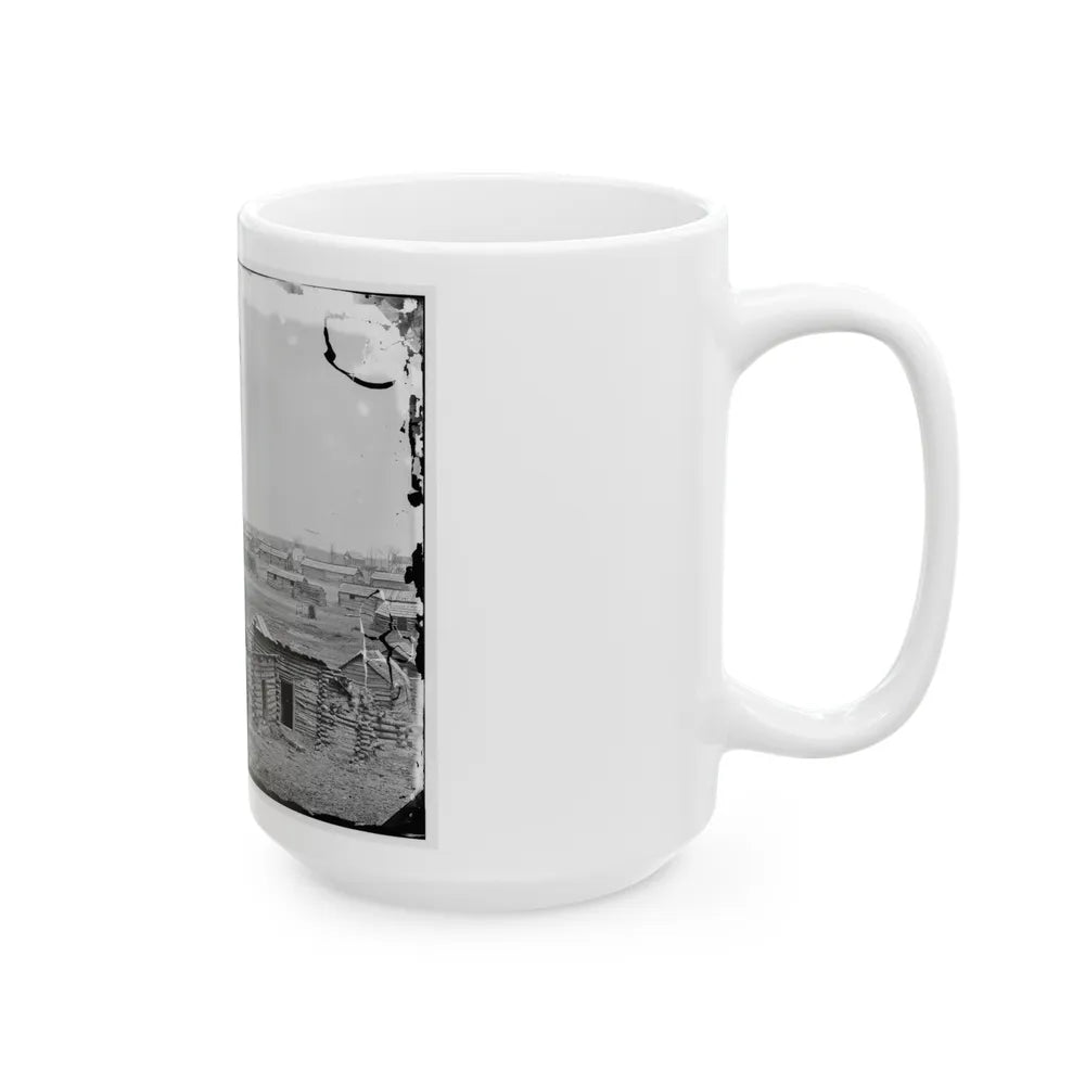 Centreville, Va. Confederate Winter Quarters, South View (U.S. Civil War) White Coffee Mug-Go Mug Yourself