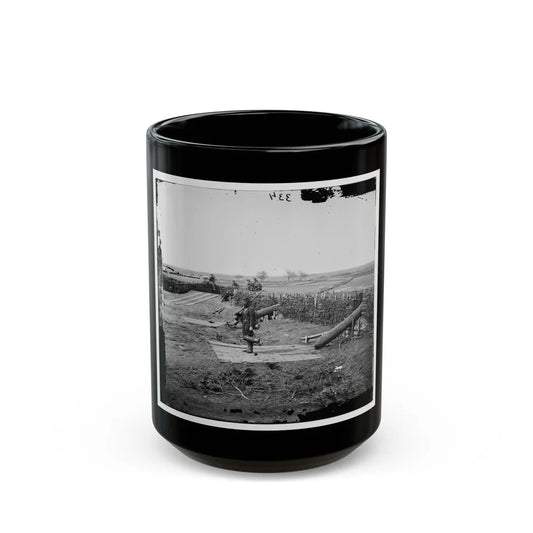 Centreville, Va. Fort On The Heights, With Quaker Guns (U.S. Civil War) Black Coffee Mug-15oz-Go Mug Yourself