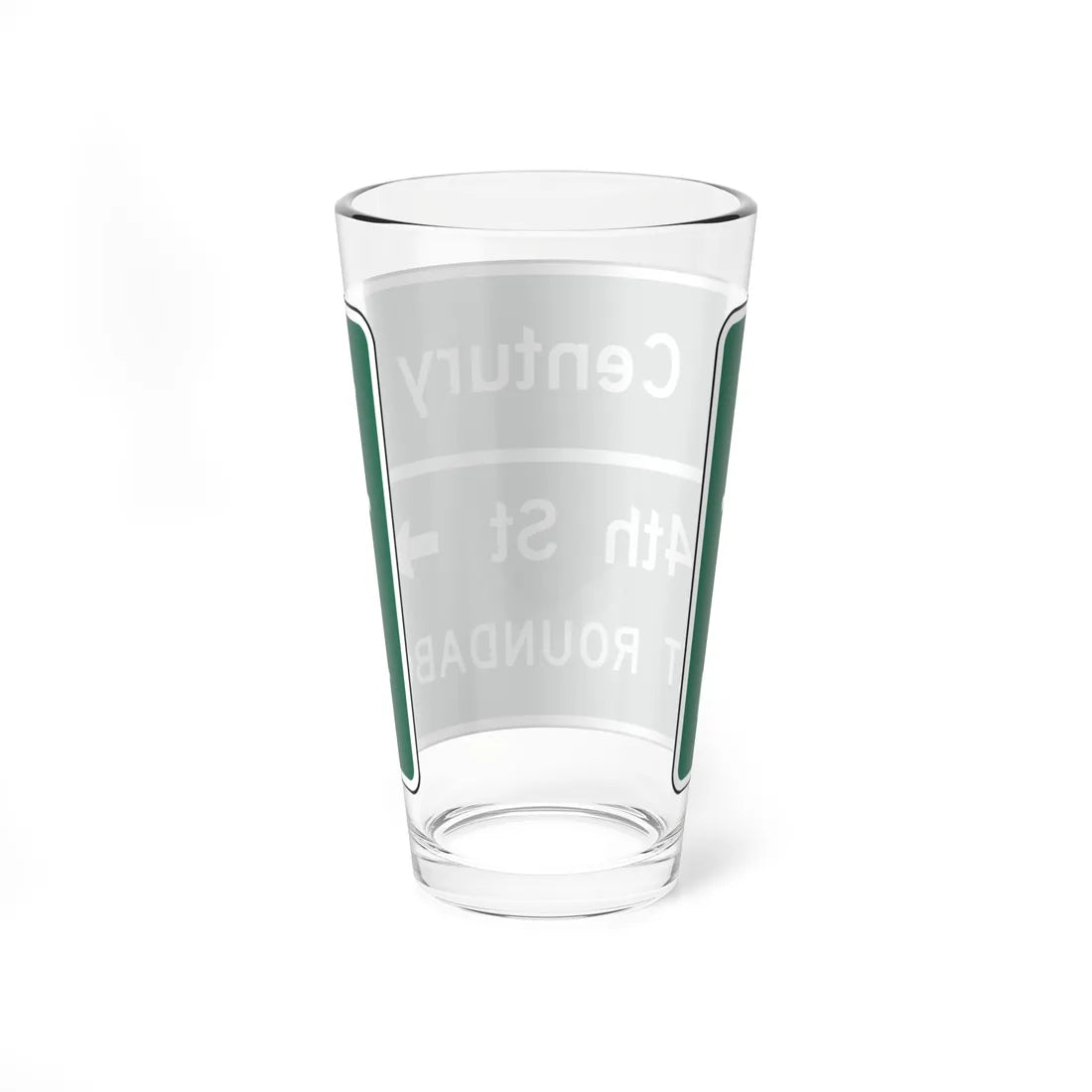 Century Dr 14th St NEXT ROUNDABOUT MUTCD D3-2a (Florida) (Road Sign) Pint Glass 16oz - Go Mug Yourself