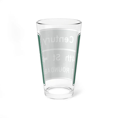 Century Dr 14th St NEXT ROUNDABOUT MUTCD D3-2a (Florida) (Road Sign) Pint Glass 16oz - Go Mug Yourself