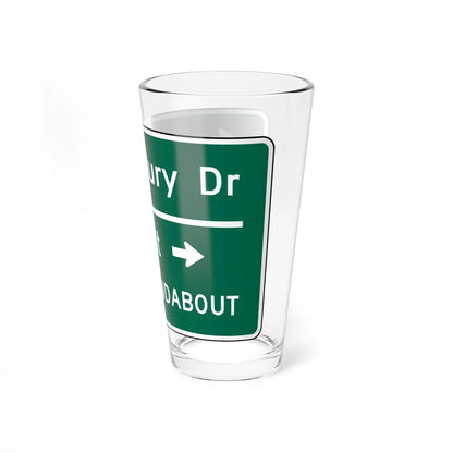 Century Dr 14th St NEXT ROUNDABOUT MUTCD D3-2a (Florida) (Road Sign) Pint Glass 16oz - Go Mug Yourself