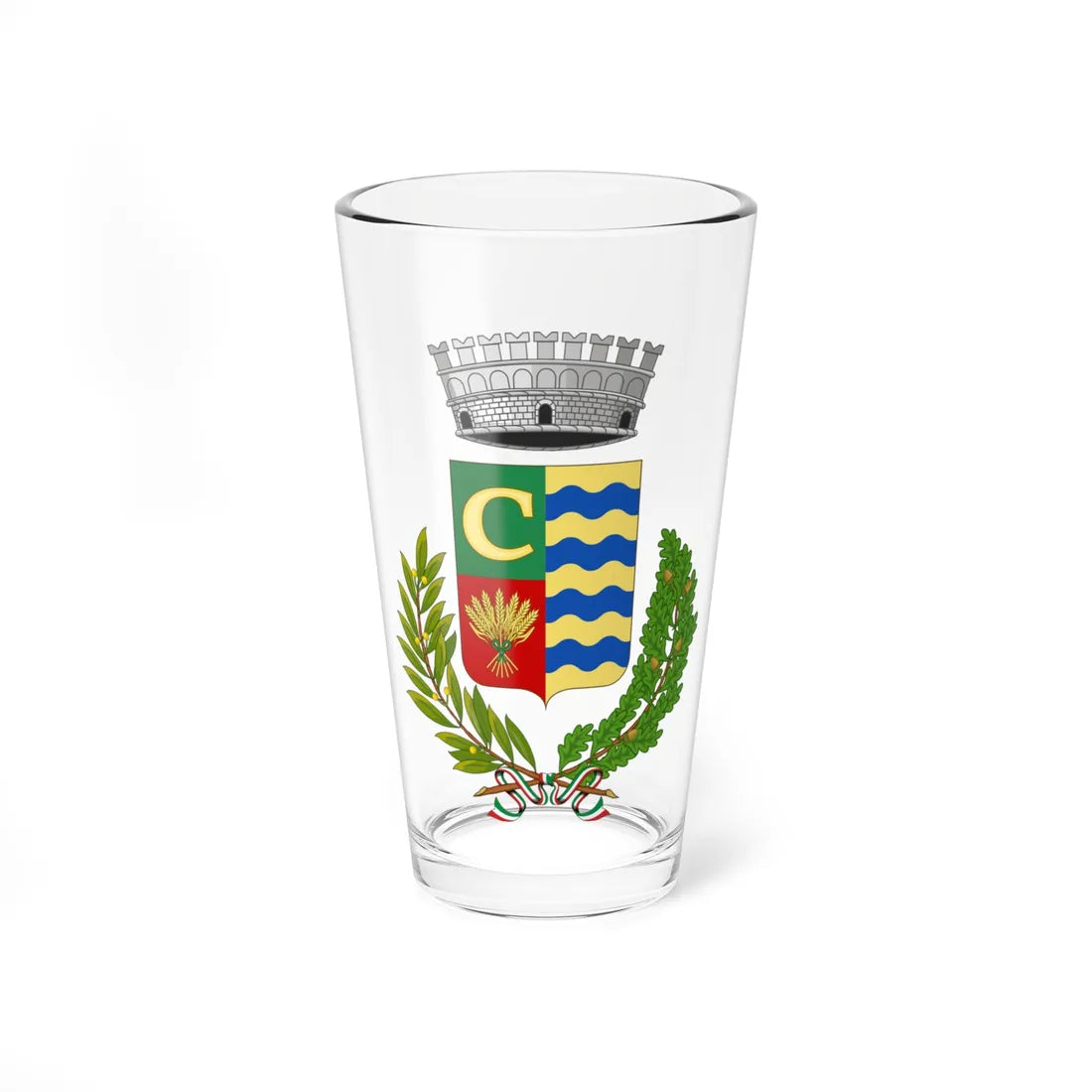 Ceregnano-Stemma (Italy) (Coat of Arms) Pint Glass 16oz 16oz - Go Mug Yourself