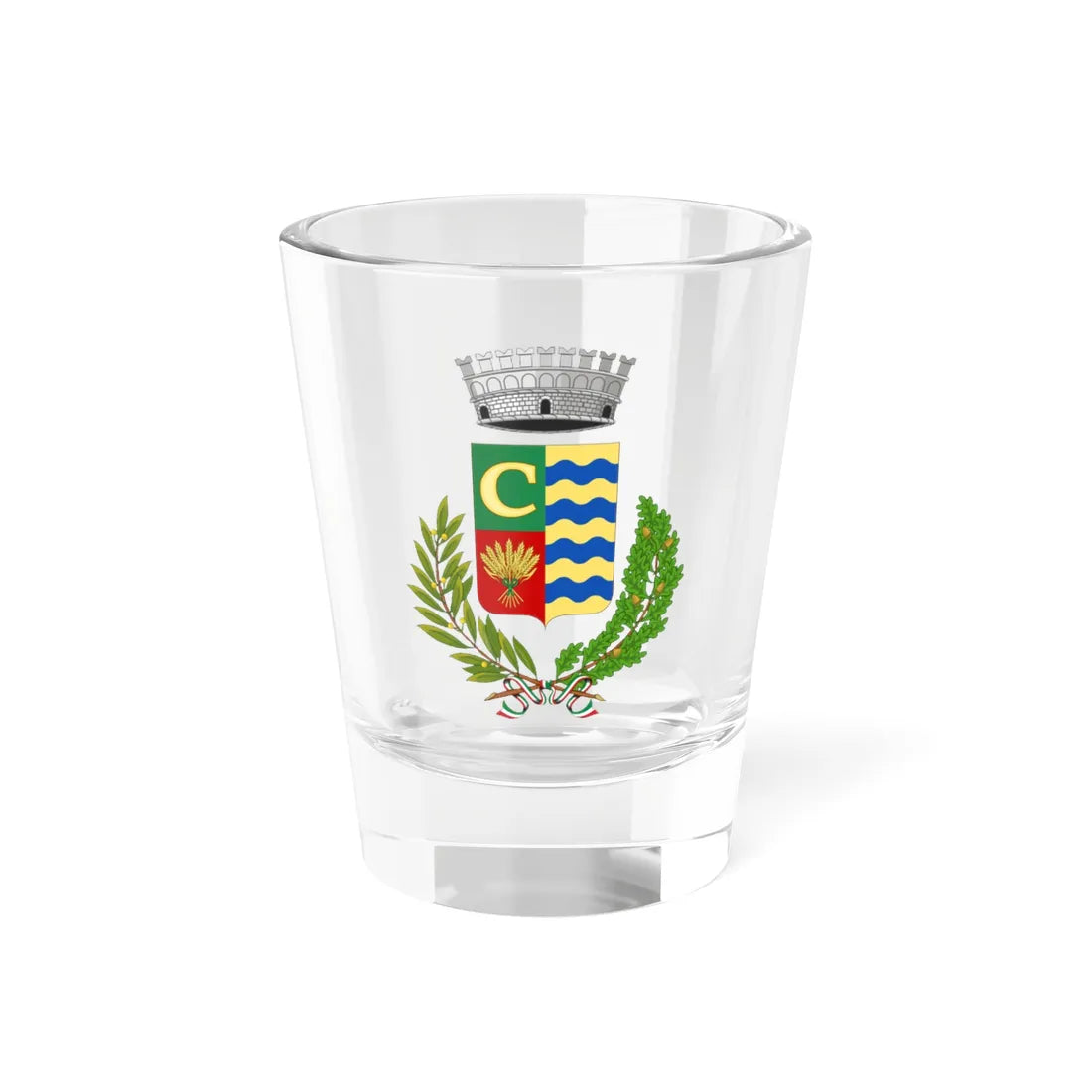 Ceregnano-Stemma (Italy) (Coat of Arms) Shot Glass 1.5oz 1.5oz - Go Mug Yourself