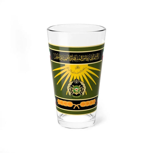 Ceremonial flag of the Islamic Republic of Iran Army (Iran) Pint Glass 16oz 16oz - Go Mug Yourself