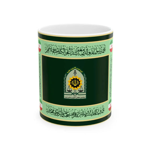 Ceremonial flag of the Law Enforcement Force of the Islamic Republic of Iran (Iran) White Coffee Mug 11oz - Go Mug Yourself
